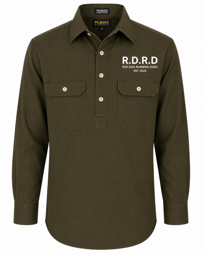 RDRD Pilbara Men's Closed Front L/S Shirt